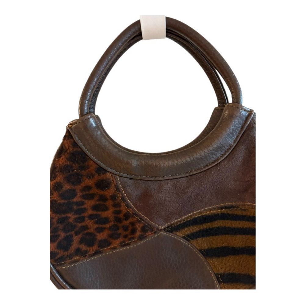 Brown Animal Print Women's Bag - Picture 2 of 4